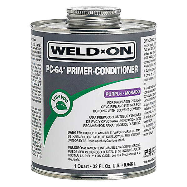 Weld-On PC-64-G PC-64 PVC and CPVC Purple Primer-Cleaner