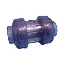 Check Valve Clear PVC 1/2 to 1 in. Socket True Union DISCONTINUED