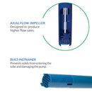 Finish Thompson EF Series 316 Stainless Steel FKM PTFE ETFE Drum Pump Tube 16 to 48 in.